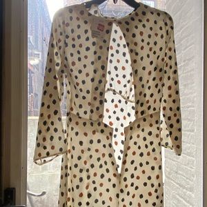 3/4 Length Polka Dot Dress